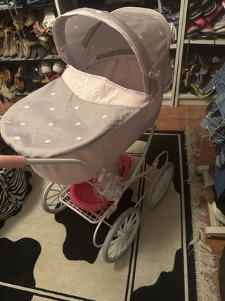 Carro de muñecas rosa con estrellas Y parque bañer
