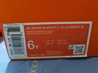 Zapatillas Nike Air Zoom T. 38.5 Fútbol Sala