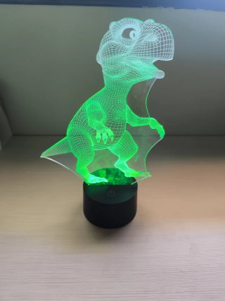 Lámpara Táctil multicolor Dinosaurio LED