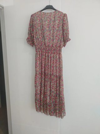 Vestido midi floral estampado