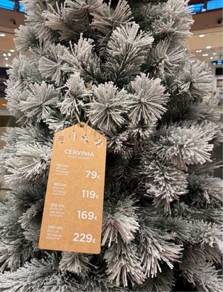 Árbol de Navidad blanco y verde tamaño 180