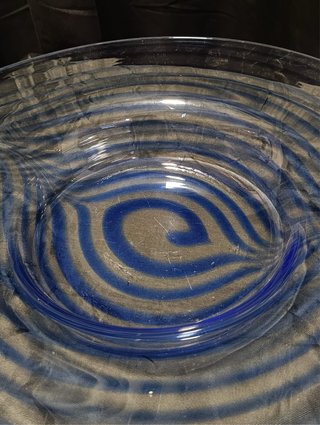 Vaso e centrotavola Murano blu