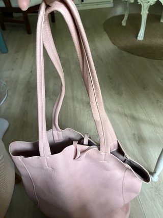 Bolso piel rosa palo