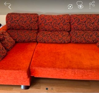 Sofá Chaiselongue Naranja ENTREGA EN MANO