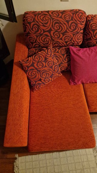 Sofá Chaiselongue Naranja ENTREGA EN MANO