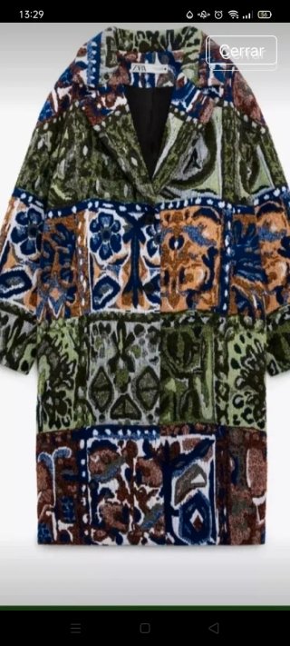 Abrigo Zara Patchwork Multicolor