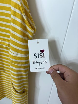 Peto vestido amarillo a rayas