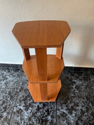 Mueble esquinero madera 3 estantes