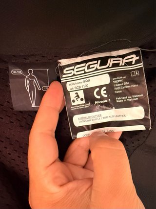 Chaqueta de moto Segura Iron Negra
