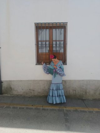 Traje de flamenca canastero