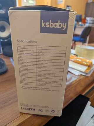 Mini Proyector LED Ksbaby VF270 Rosa