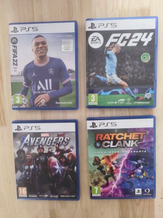 Consola PS5 825GB + 2 Mandos + Base Carga+juegos
