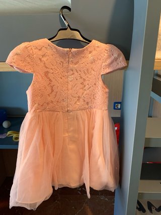 Vestido princesa rosa encaje y tul