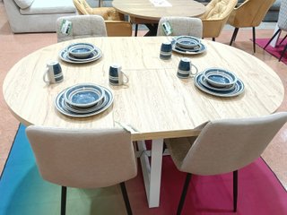 Mesa extensible madera y metal