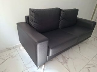 Sofá de 3 plazas negro