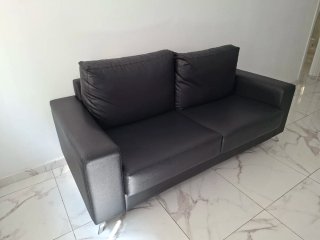 Sofá de 3 plazas negro