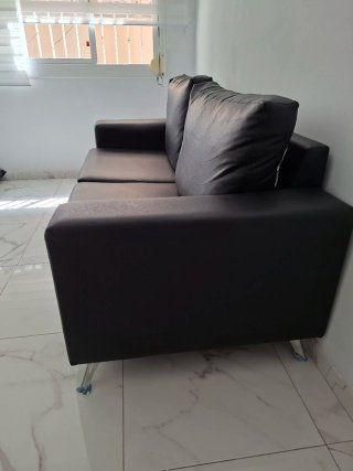 Sofá de 3 plazas negro