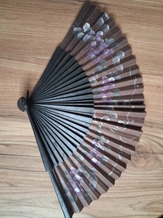 Abanico antiguo pintado a mano