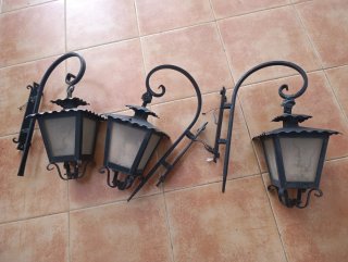 Faroles rústicos forja (Set de 3). Unidad 50 euros