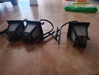 Faroles rústicos forja (Set de 3). Unidad 50 euros