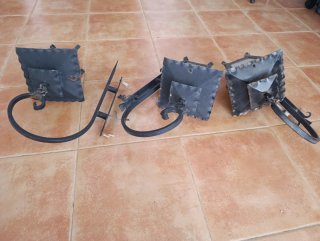 Faroles rústicos forja (Set de 3). Unidad 50 euros