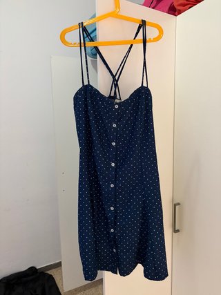 Vestido azul con corazones
