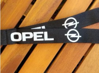 Lanyard Opel Negro con Mosquetón
