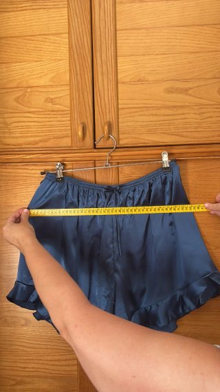 Conjunto Pijama Satén Azul Top Tirantes