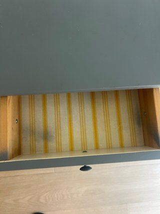 Mesita de noche Ikea azul/gris