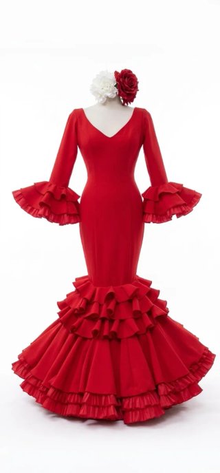 Traje de Flamenca Rojo talla S/M