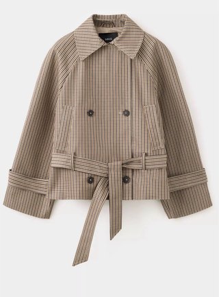 Gabardina Mango Beige y Marrón