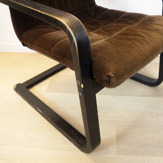 Sillón Vintage Ikea Marrón Terciopelo