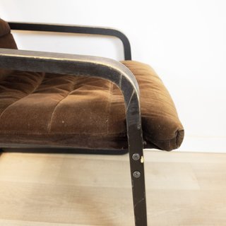 Sillón Vintage Ikea Marrón Terciopelo