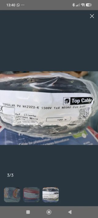 Cable solar Top Cable 4mm H1Z2Z2-K