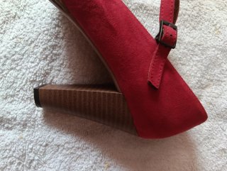 Zapatos tacón rojos T 36