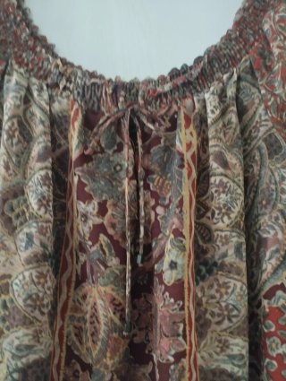 Vestido gasa forrado estampado floral