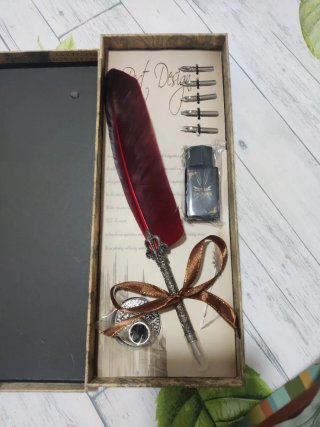 Set de Pluma de Escritura y Tinta