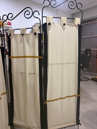 Biombo Decorativo Beige y Negro