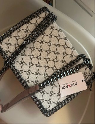 Borsa MAXFASH beige e marrone