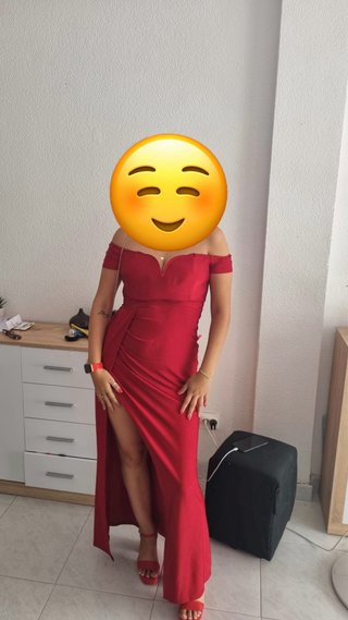 Vestido fiesta rojo Shein Talla M