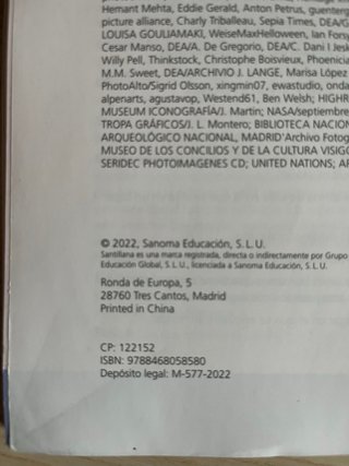 Libro de texto Geografía e Historia 1 ESO.
