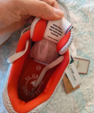 Zapatillas El Ganso Talla 41 Blancas y Rojas
