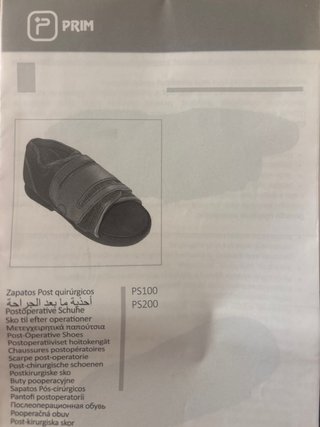 Zapato ortopédico pie invertido negro marca Prim