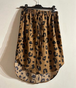 Gonna leopardata marrone e nera