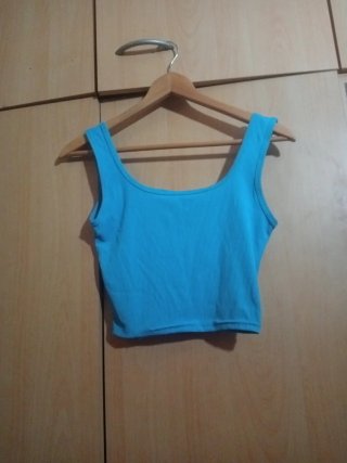 Top azul tirantes talla M