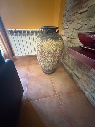 Jarrón decorativo grande de cerámica