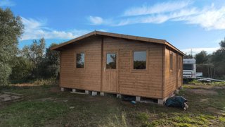 ¡3 habitaciones! Casa prefabricada de madera