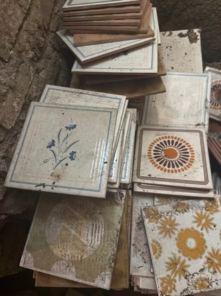 Azulejos antiguos decorados