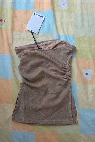 Top fiesta Bershka dorado XS