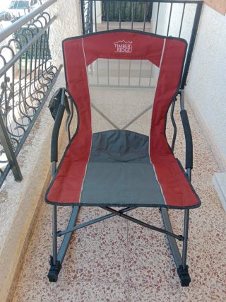 Silla Plegable Timber Ridge Roja y Gris
